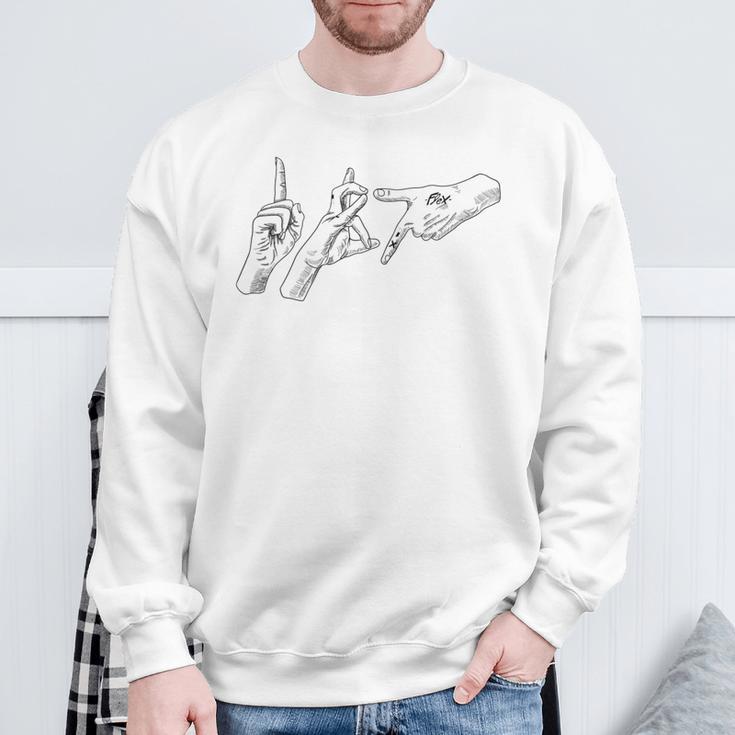 Deutschrap Hip Hop 187 Hand Shield Gesture Sweatshirt Geschenke für alte Männer