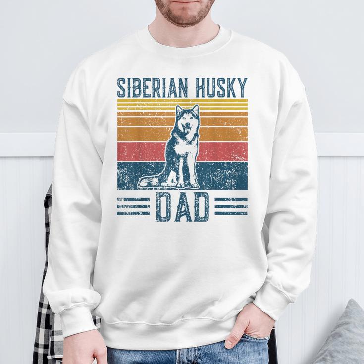 Dog Husky Papa -Intage Siberian Husky Dad Sweatshirt Geschenke für alte Männer