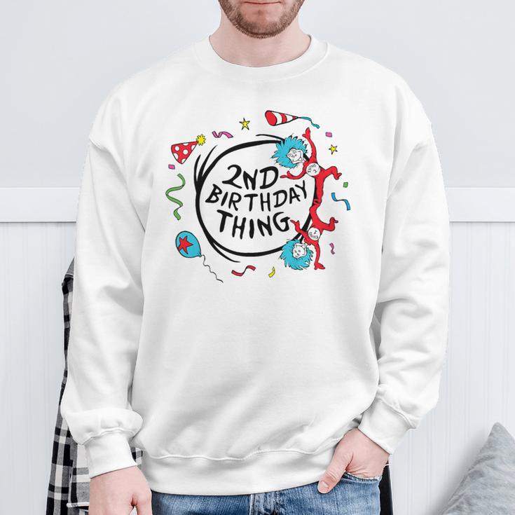 Dr Seuss 2Nd Birthday Thing Gray Sweatshirt Geschenke für alte Männer