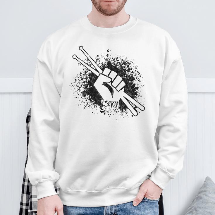 Drummer Musician Drumsticks Drummers Sweatshirt Geschenke für alte Männer