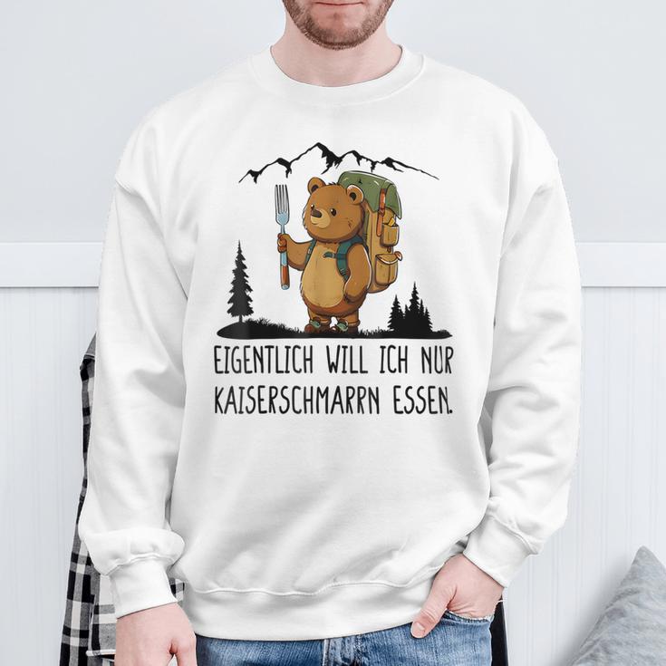 Eigentlich Will Ich Nur Kaiserschmarrn Essen Gray Sweatshirt Geschenke für alte Männer