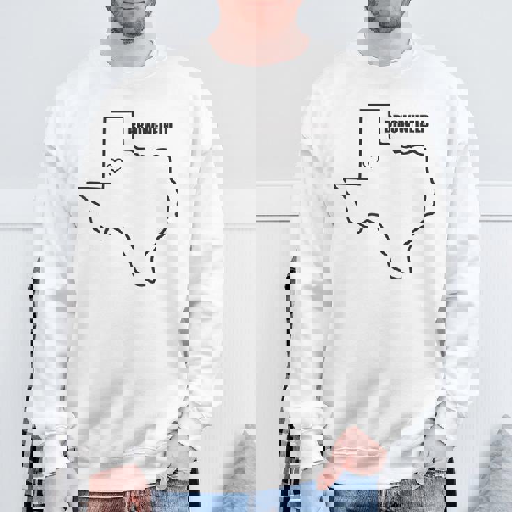 Epic Threadz Carte De L'état Du Texas Brownfield Tx Sweater e Cadeaux pour les vieillards