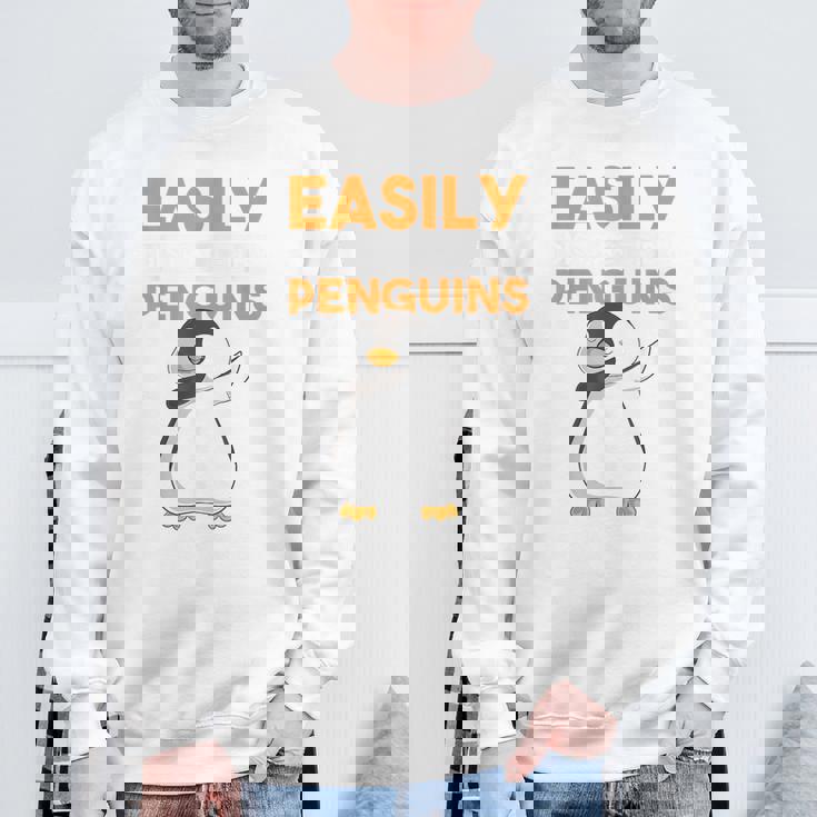 Facilement Distrait Par Les Pingouins Drôles De Dabbing Dab Danse Mignon Sweater e Cadeaux pour les vieillards