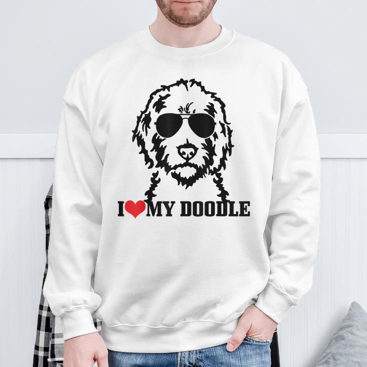 Goldendoodle I Love My Doodle Labradoodle Golden Doodle Dog Sweatshirt Geschenke für alte Männer