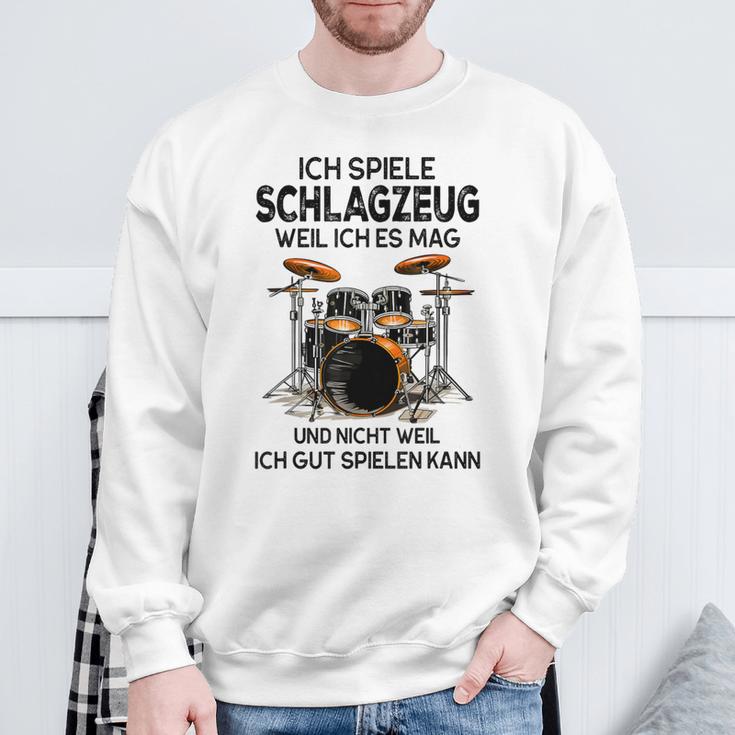 Ich Spielen Trommzeug Weil Ich Es Mag Und Nicht Weil Ich Gut Gray Sweatshirt Geschenke für alte Männer