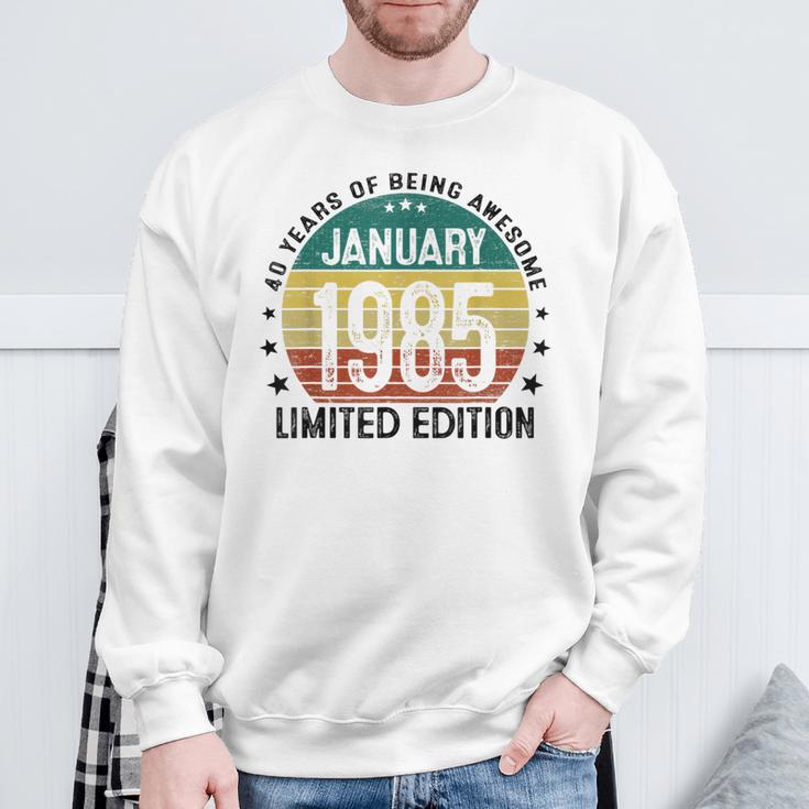 January 1985 40Th Birthday 1985 40 Years Decorative Sweatshirt Geschenke für alte Männer