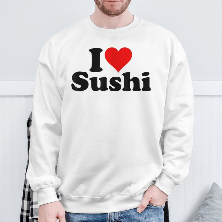 Japanese Food I Love Heart Sushi Sweatshirt Geschenke für alte Männer