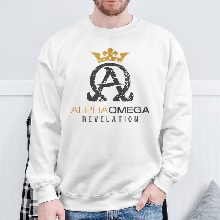 Jesus Christ Alpha And Omega Book Revelation Sweatshirt Geschenke für alte Männer