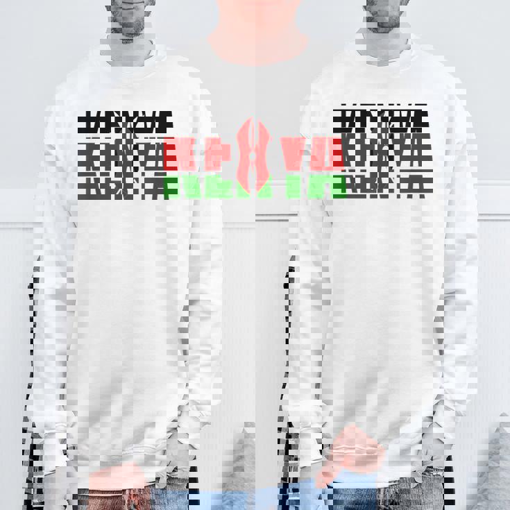 Kenya Flag Kenya Safari Kenyan Apparel Sweatshirt Gifts for Old Men