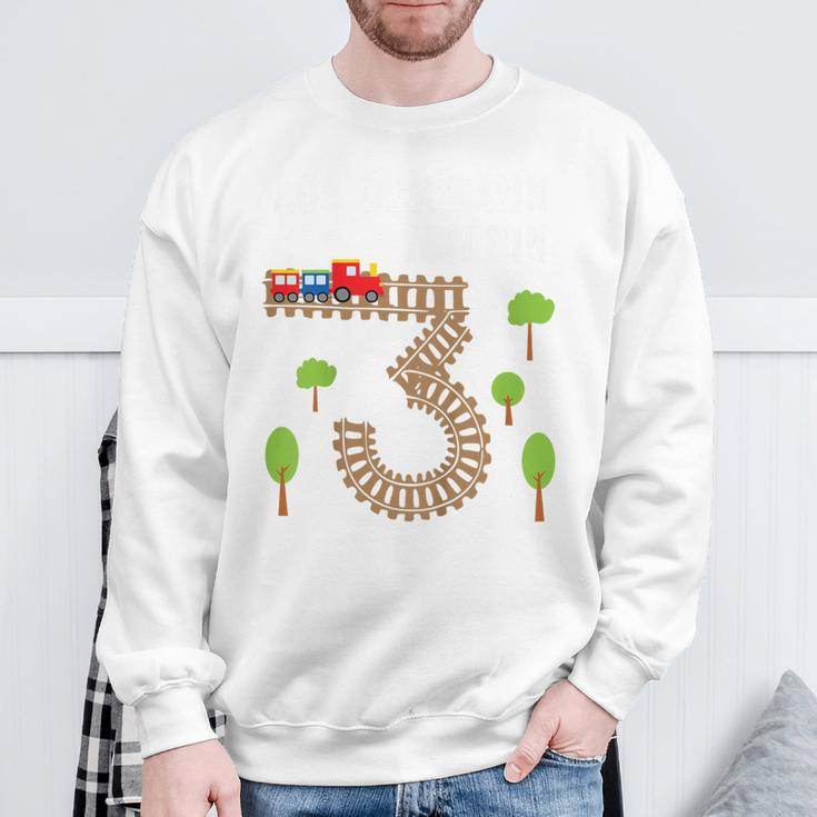 Kinder Geburtstags 3 Jahre Junge Zug Eisenbahn Geburtstag Sweatshirt Geschenke für alte Männer