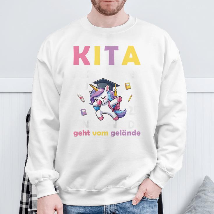 Kinder Kita Abgänger 2025 Schulkind Einschulung Schule Bye Bye Kiga Sweatshirt Geschenke für alte Männer