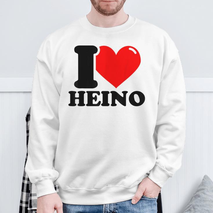 I Love Heino Gray Sweatshirt Geschenke für alte Männer