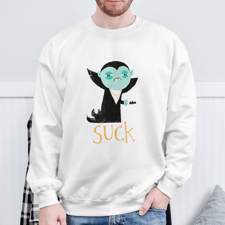 Mornings Suck Cute & Grumpy Morningampire Dm Gray Sweatshirt Geschenke für alte Männer