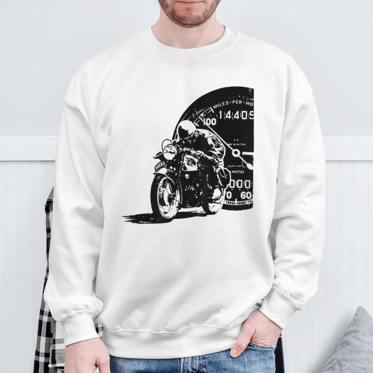 Motorcycle Heartbeat Biker Line Frequency Motorcycle Sweatshirt Geschenke für alte Männer