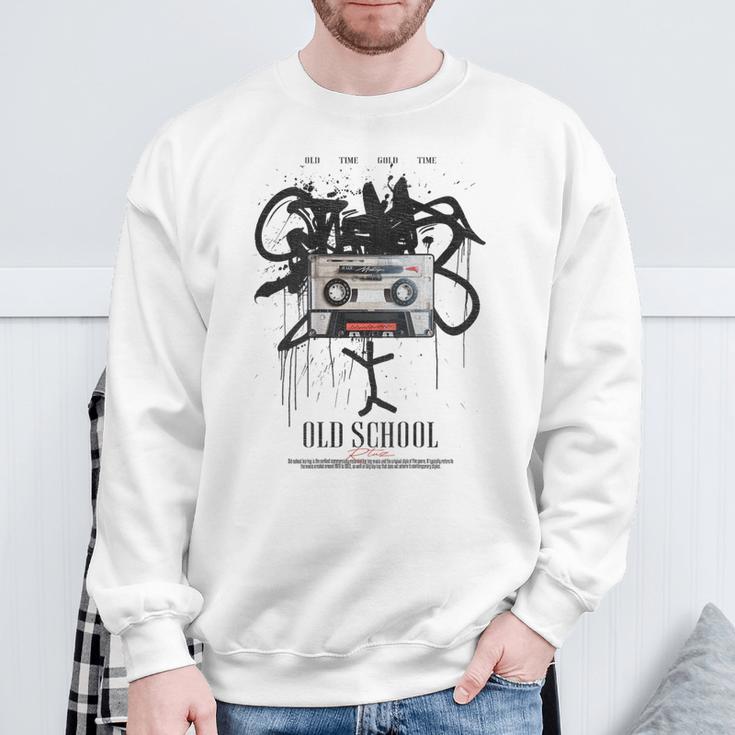 Old School Backprint Music Tapeintage Mixtape Cassette Sweatshirt Geschenke für alte Männer