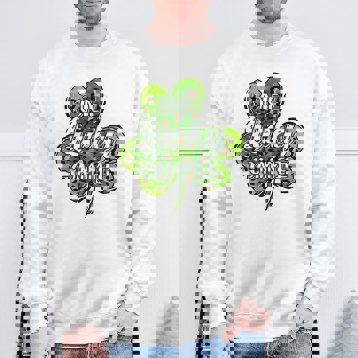One Lucky Gammie Irish Shamrocks St Patrick's Day Sweatshirt Gifts for Old Men
