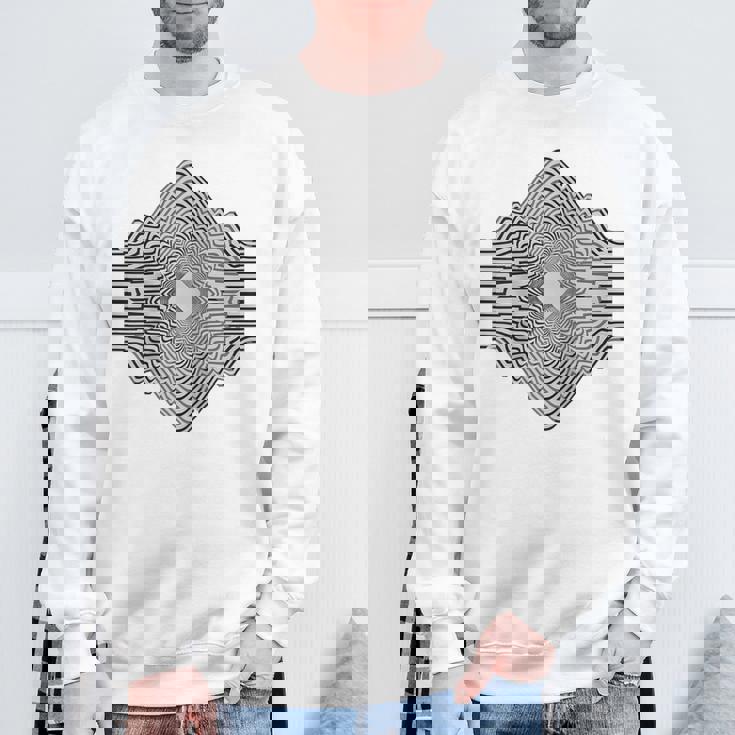 Optical Illusion Hallucination Visual Graphic Art Raglan Baseball Tee Sweatshirt Gifts for Old Men