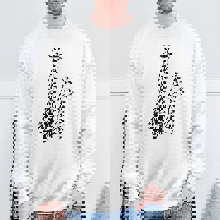 Paire De Girafe En Noir Et Blanc Pour Les Amateurs De Girafe Sweater e Cadeaux pour les vieillards