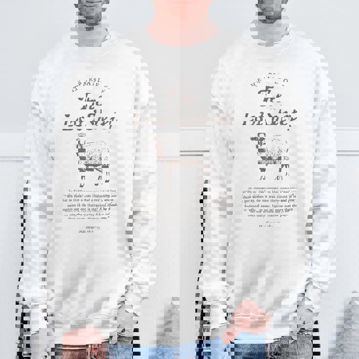 Parable Of The Lost Sheep Bible Verse Faith Based Worship Sweatshirt Gifts for Old Men