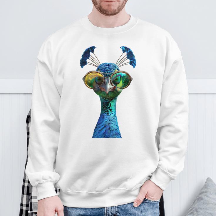 Pfau Motiv Blauer Pfau Pfauen Peacock Rad Pfauenrad Pfau Sweatshirt Geschenke für alte Männer