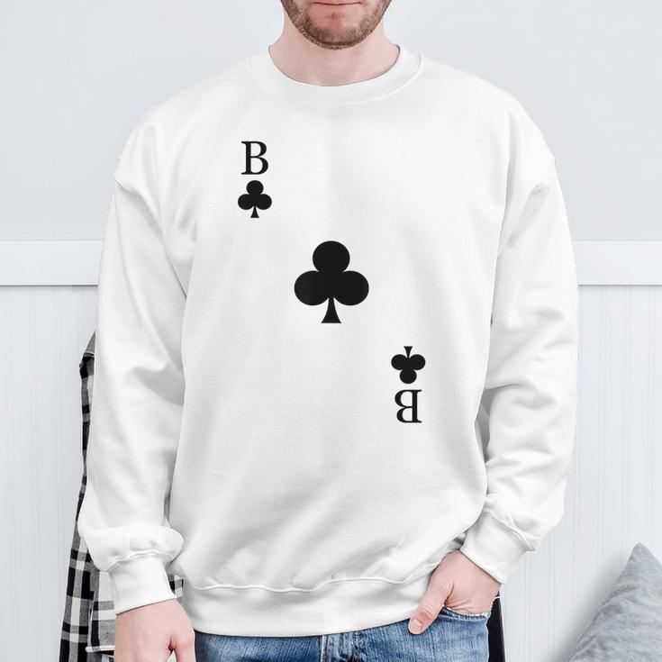 Playing Card Cross Bube Card Game Day Carnival Costume Sweatshirt Geschenke für alte Männer