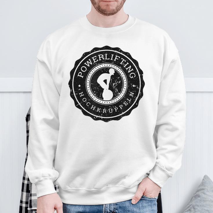 Powerlifting Hochkrüppeln Powerlifter Gray Sweatshirt Geschenke für alte Männer