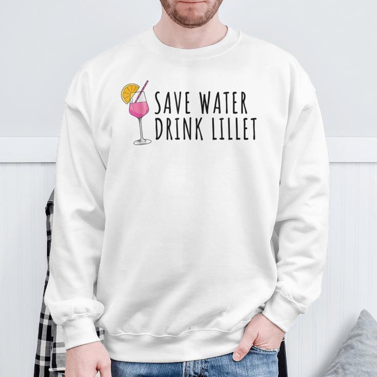 Save Water Drink Lillet Summer Alcohol Lillet S Sweatshirt Geschenke für alte Männer