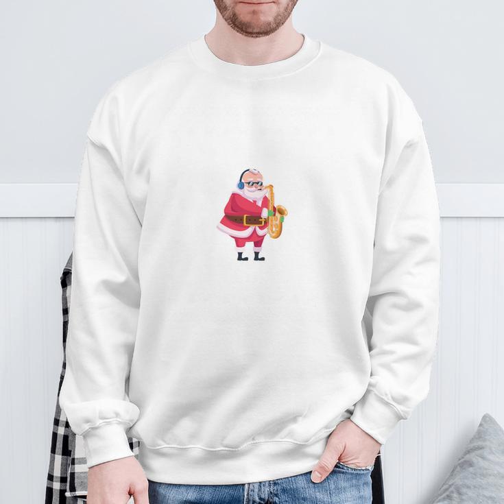 Saxophone Ugly Christmas Sweater Saxist Holiday Present Sweatshirt Geschenke für alte Männer