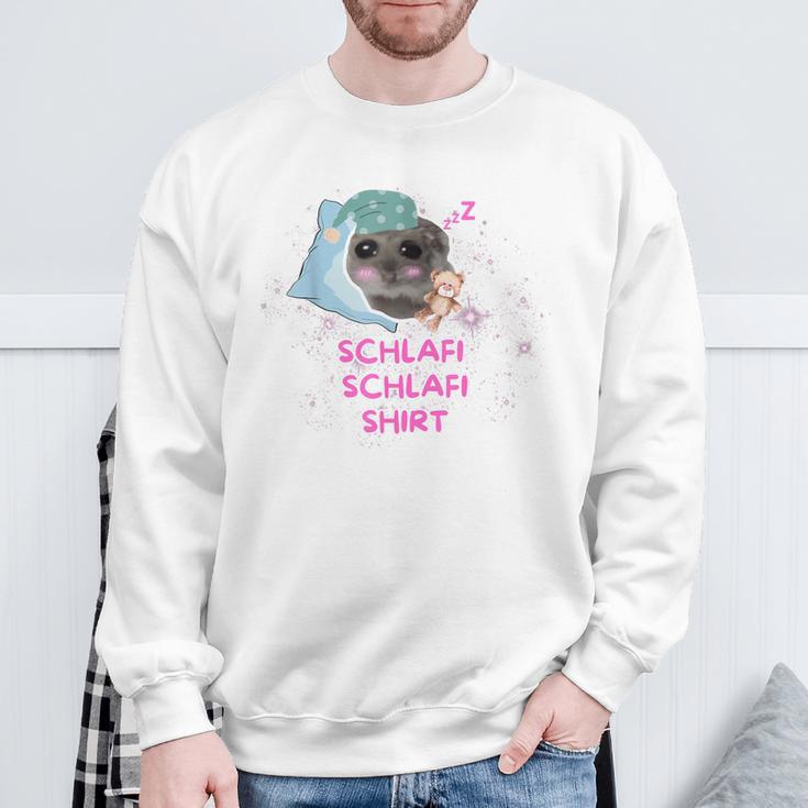 Schlafi Schlafi Hamster Meme Gray Sweatshirt Geschenke für alte Männer