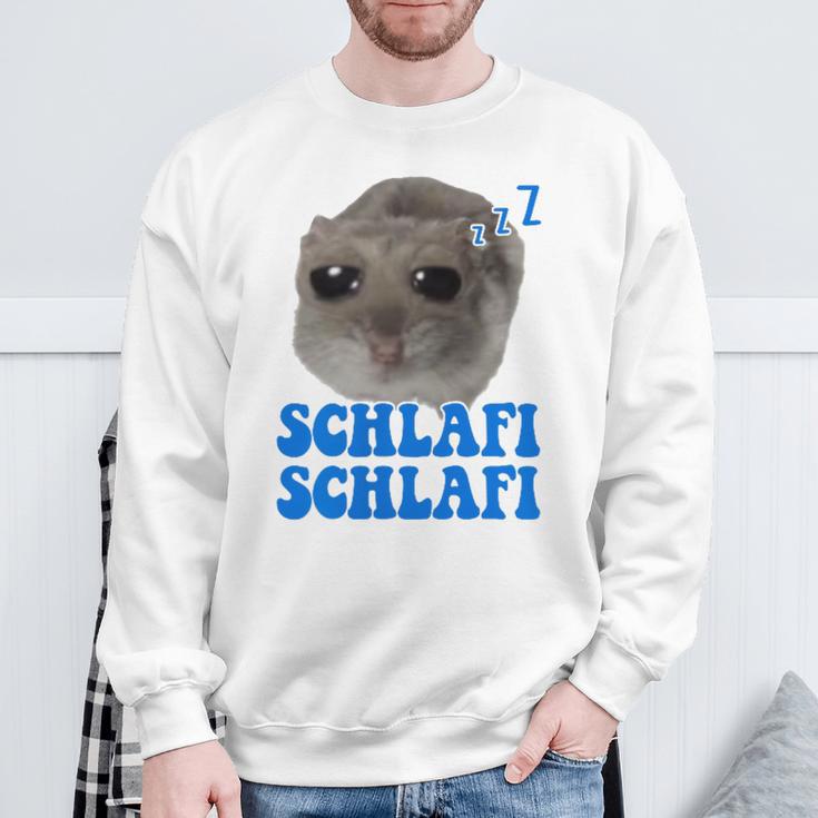 Sleep Sad Hamster Sleep Meme Sleeping Hamsti Sweatshirt Geschenke für alte Männer