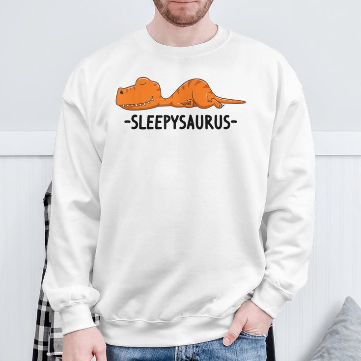 Sleepysaurus Schlaf Schlafanzug Nachthemd Dinosaurier Sweatshirt Geschenke für alte Männer