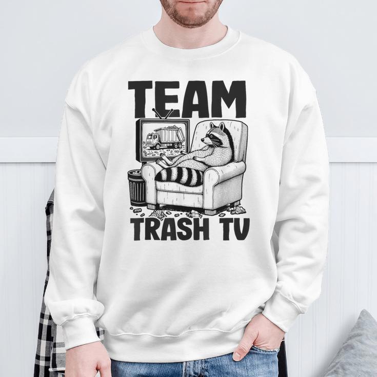 Team Trash Tv Raccoon Gray Sweatshirt Geschenke für alte Männer