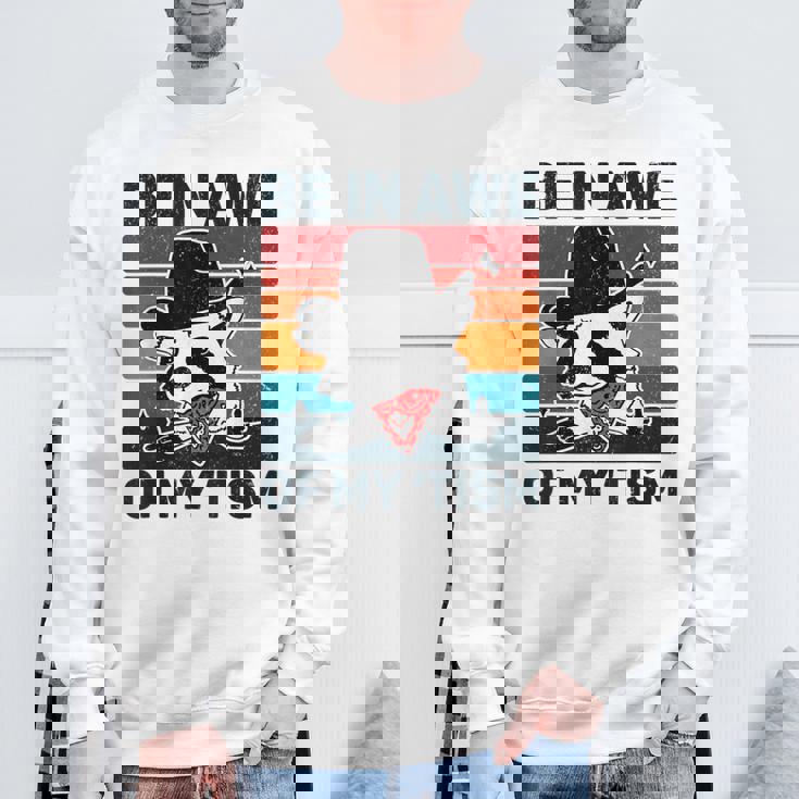 Vintage Autism Raccoon Sweatshirt - Celebrate Uniqueness Gifts for Old Men