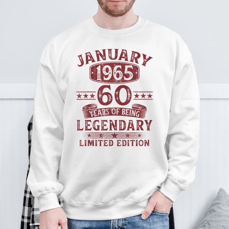 Vintage January 1965 60Th Birthday Sweatshirt Geschenke für alte Männer