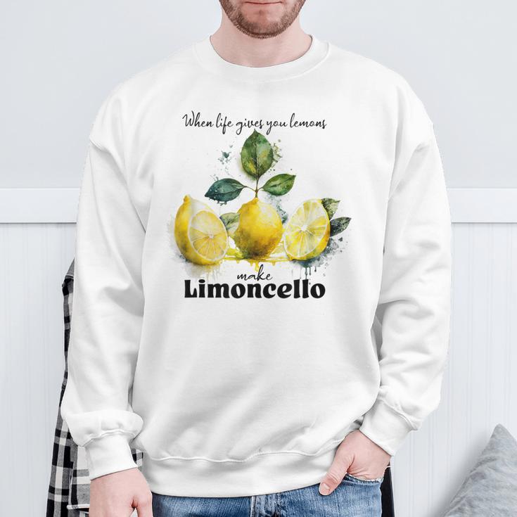 Wenn Du Zitronen Bekommst Mach Limoncello Travel To Italy Sweatshirt Geschenke für alte Männer