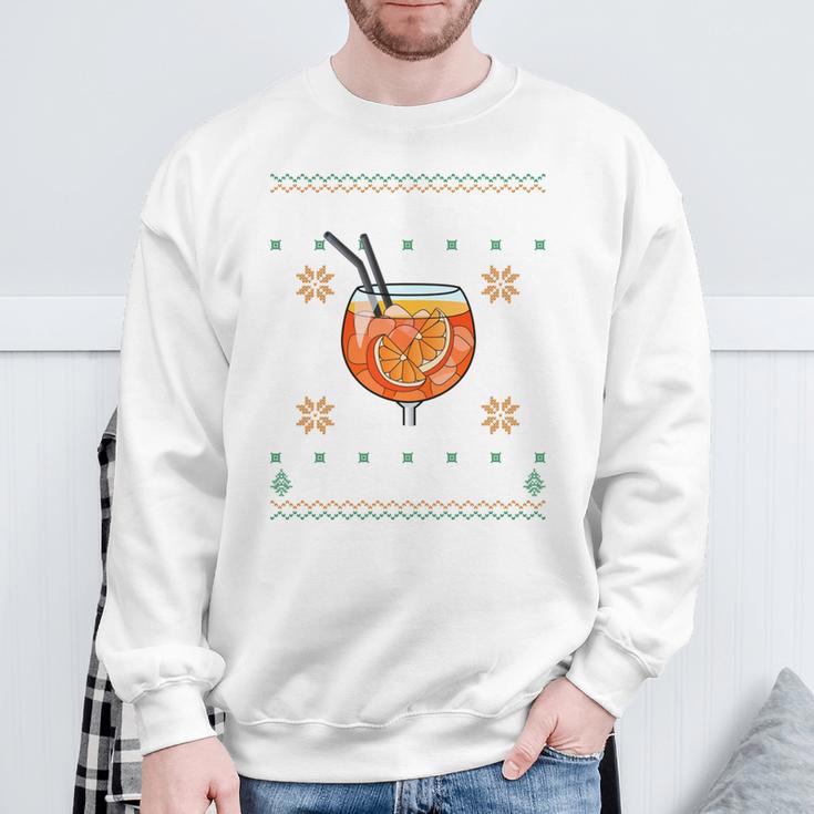 They See Me Aperollin' X Merry Spritzmas Xmas Christmas Long-Sleeved Sweatshirt Geschenke für alte Männer