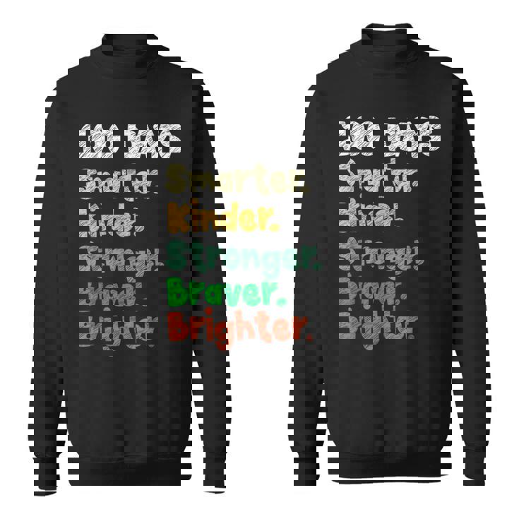 100 Days Of School Smarter 100Th Days Of School Boys Ns Sweatshirt