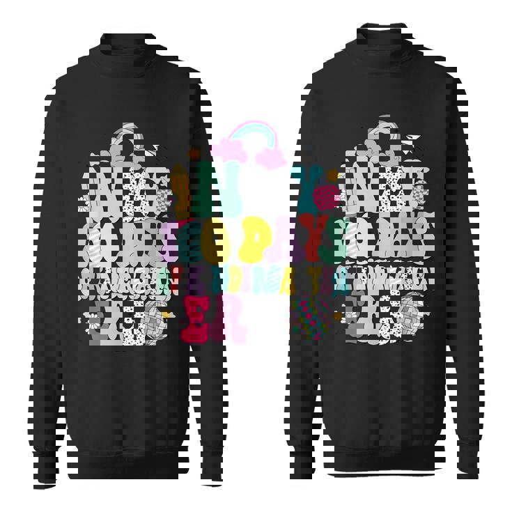 In My 100Th Day Of Kindergarten Era Happy 100 Days Of School Sweatshirt