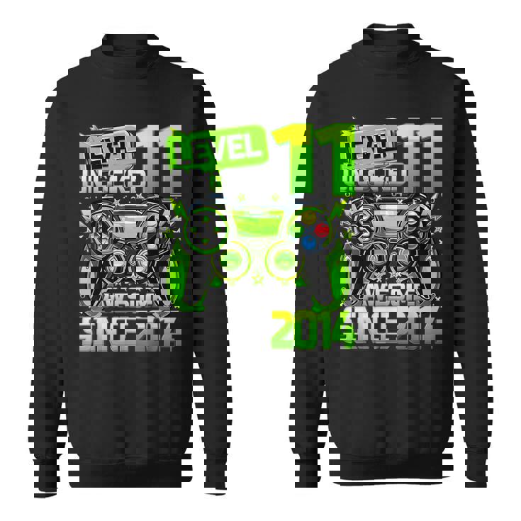 11Th Birthday Boy Time To Level Up 11 Unlocked Video Game Sweatshirt