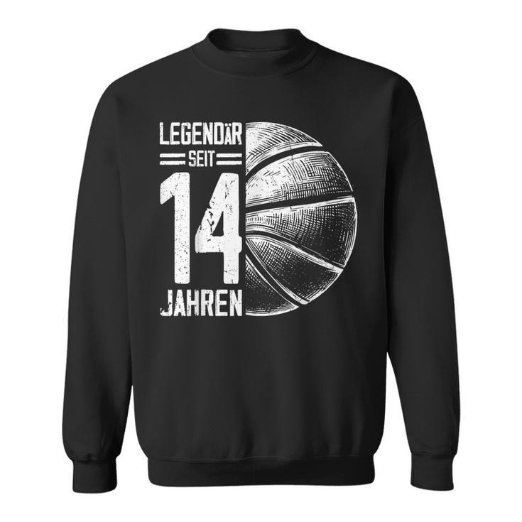 14Th Birthday Retro Basketball Player 14 Years Boy Boys Sweatshirt