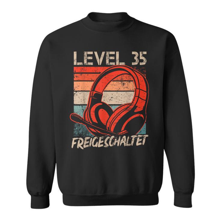 35Th Birthday Boysideo Gamer Level 35 Unlocked Sweatshirt