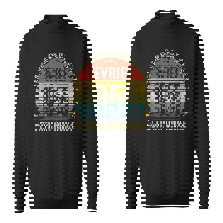 70 Ans Cadeau Homme Les Legendes Sont Nées En Février 1955 Sweater e
