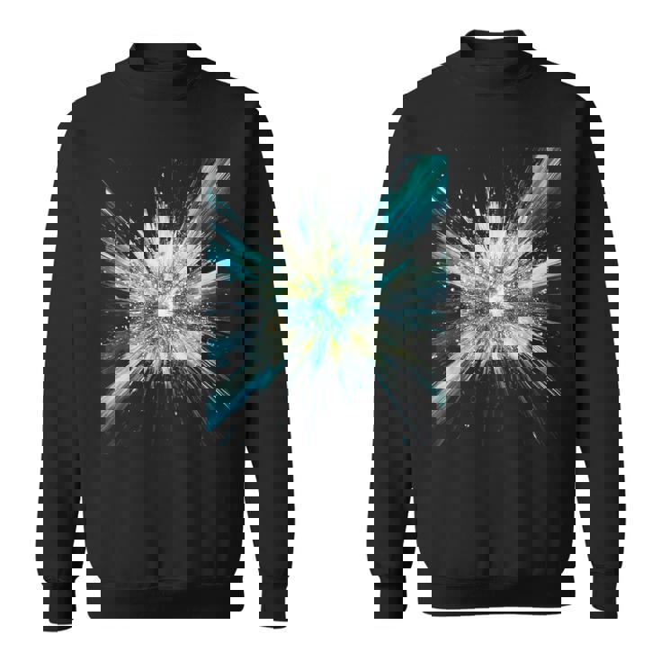 Abstract Space Explosion Art Vibrant Cosmic Burst Supernova Sweatshirt