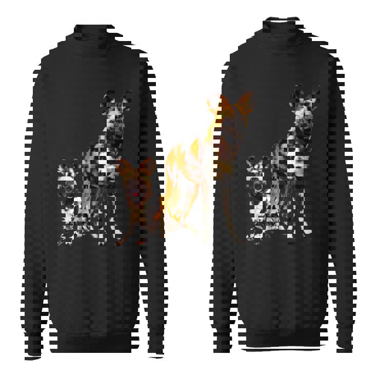 African Painted Dogs African Wild Dog Lovers Animal Sweatshirt