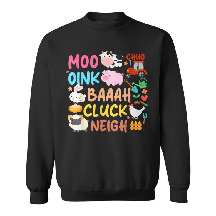 Animaux De La Ferme Sons Oink Baa Neigh Cluck Moo Toddler Farmer Sweater e