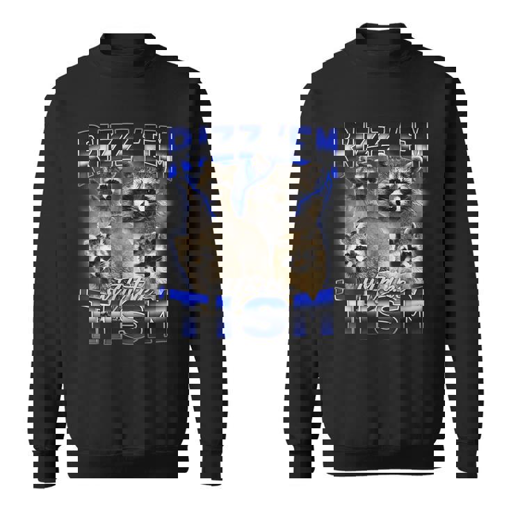 Autistic Raccoon Rizz Sweatshirt - Fun Meme Fashion