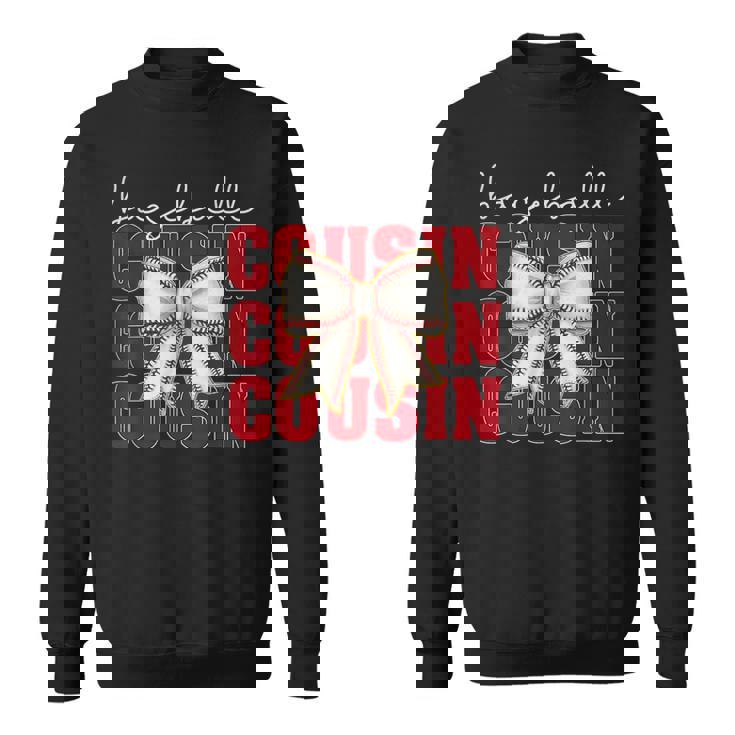 Baseball Cousin Coquette Bow Sport Lover Vintage Sweatshirt