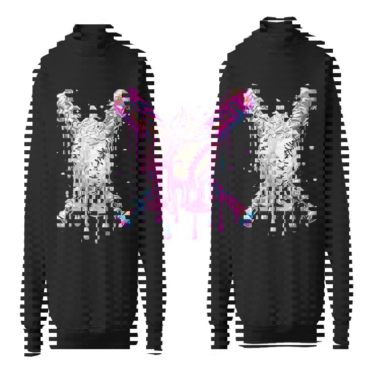 Baseball Drip For Boys Ice Cream Drip Youth Baseball Bats Sweatshirt