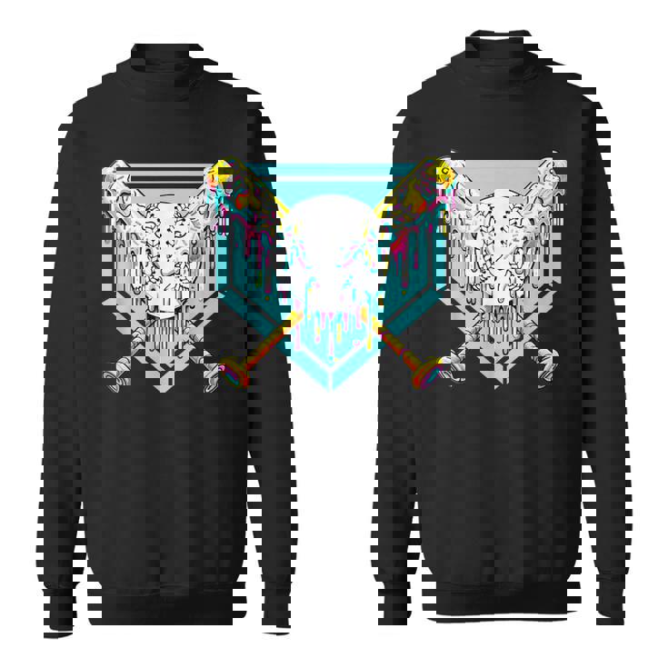 Baseball Drip For Boys Ice Cream Drip Youth Boys Baseball Sweatshirt
