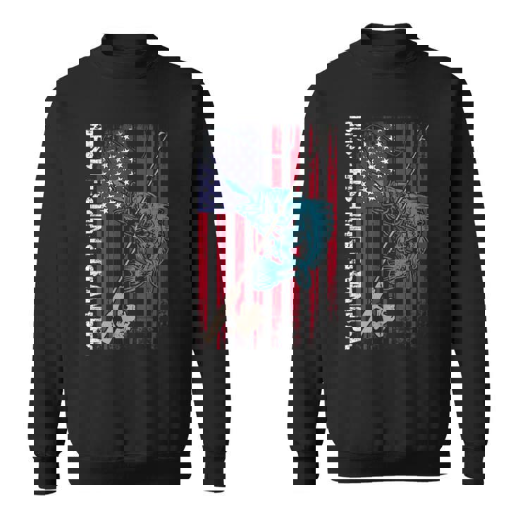 Best Fishing Canne À Pêche Avec Drapeau Américain Sweater e